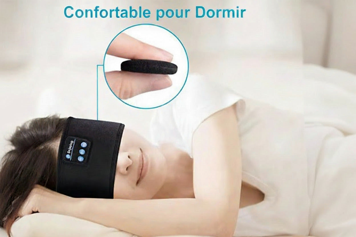 Écouteurs Bluetooth, bandeau de sport pour dormir, casque sans fil élastique, masque de sommeil musical, casque Bluetooth Headband
